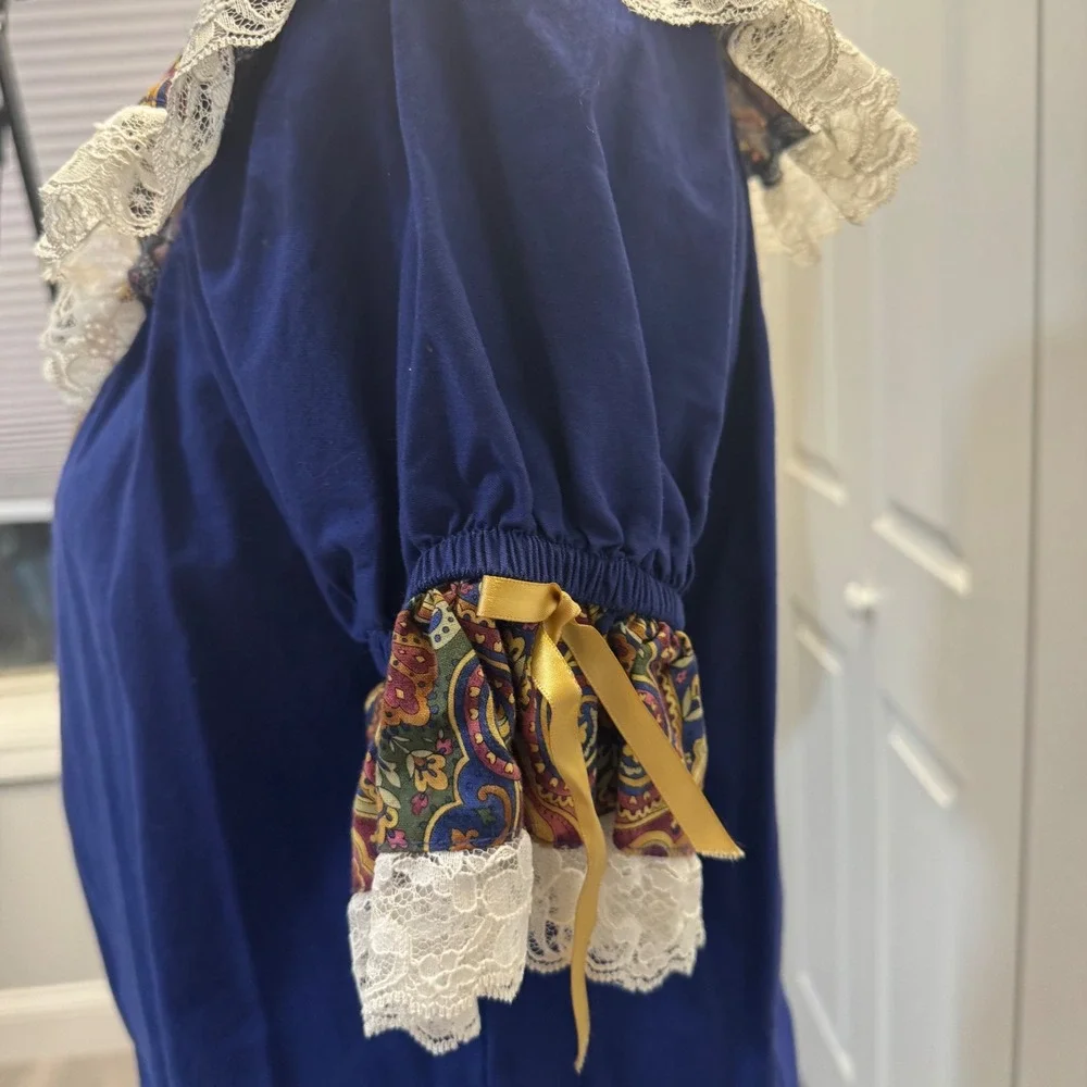 Vintage Square Up Fashions Square Dance Skirt Set Paisley Lace Women's Small